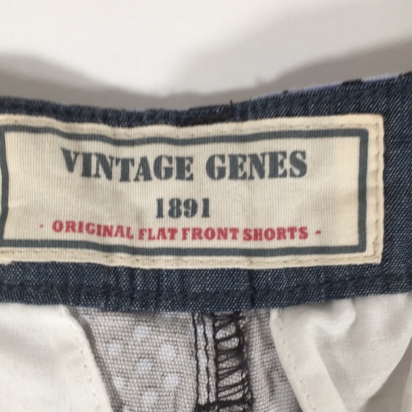 Vintage Genes 1891 | Orig Flat Front Shorts Floral Pattern | Mens Sz W30 Slimfit - Picture 5 of 7